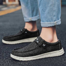 品牌同款套脚乐福鞋男女帆布休闲鞋高弹软木鞋垫跨境热销Loafers