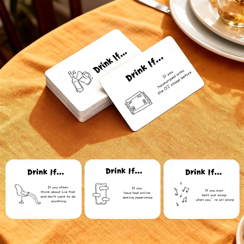 Amazon Cross-Border Sales: 100 English Party Game Cards, White Cards with Black Text, Fun Game Cards Amazon Cross-Border Sales: 100 English Party Game Cards, White Cards with Black Text, Fun Game Cards