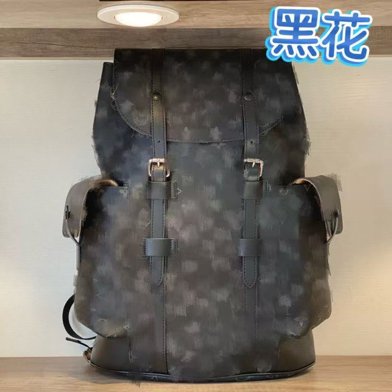 路易迪&经典老花双肩包均码男商务出行气质男包|undefined