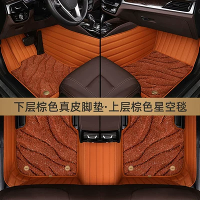 Special Carpet Envelope – Modelə uyğun ayaqaltı - genuine-leather-floor-mat-brown-brown-starry-sky-blanket