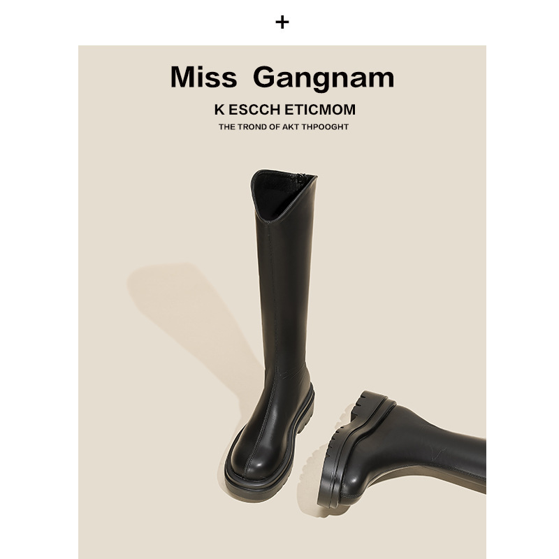 High-Top Knight Boots for Women, Plus-Size, Large Shaft, Knee-High Boots, Thick-Soled, Wide-Leg, Extra-Wide, Thigh-High Boots