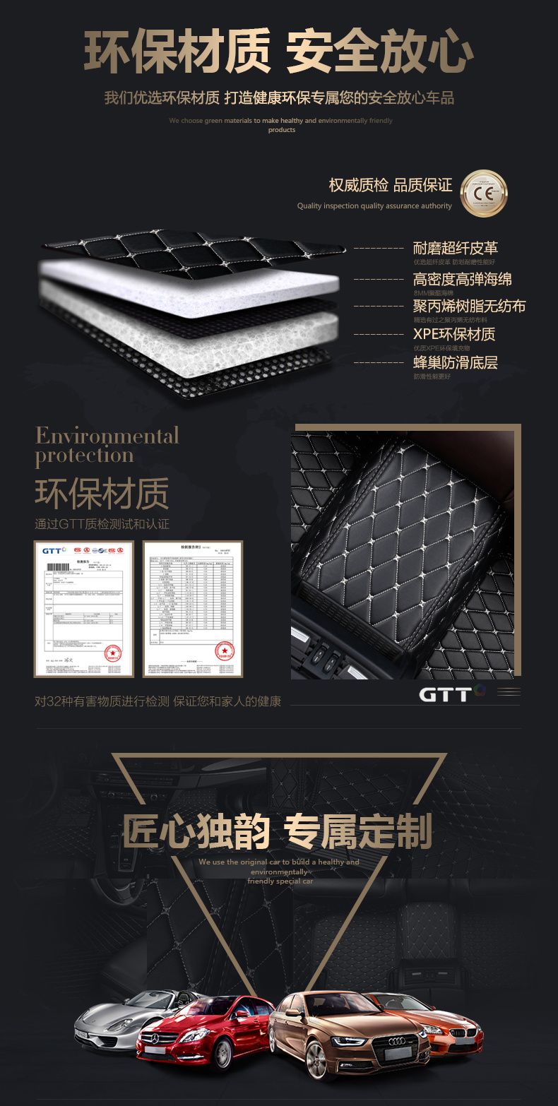 Driver's seat car floor mat, full coverage single-piece carpet, silk loop car mat, small car and SUV foot mat