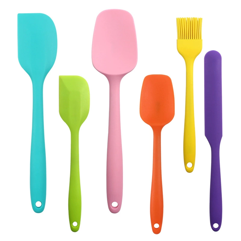 Silicone scraper, set, kitchenware, cream brush, 6 pieces, 6 pieces