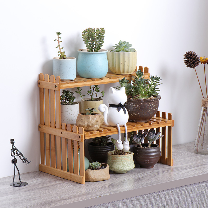 Mini Succulent Balcony Flower Rack Indoor Window Sill Multi-Layer Storage Rack Office Simple Desktop Potted Flower Rack Storage