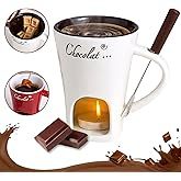 Caldera de chocolate caliente taza de cerámica taza y tenedor helado taza de queso queso regalo para los amantes