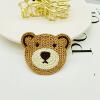 Cartoon cute hairgrip, knitted hairpins, hair accessory, bangs, with little bears, internet celebrity