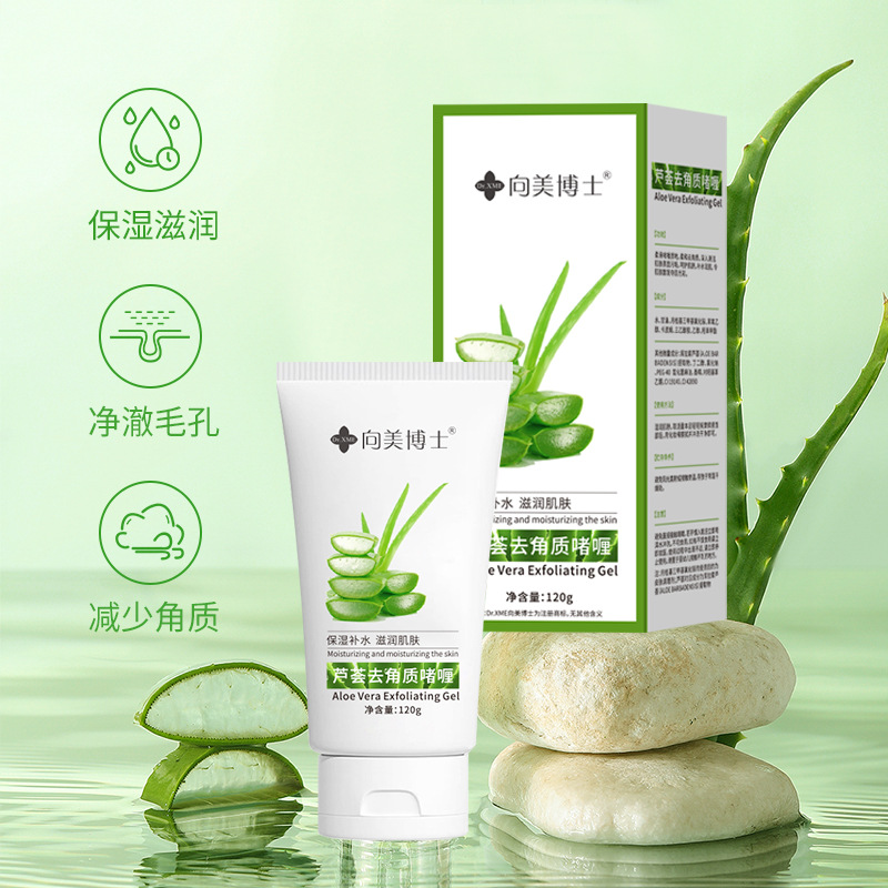 Dr. Xiangmei aloe gel exfoliante fango frotando crema limpieza profunda hidratante tierna mejora fabricante áspero