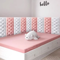 Waterproof and anti-collision bedside stickers for children's rooms, soft-packed self-adhesive wall stickers, bedroom wallpaper, bedside Kang surround foam decorative stickers