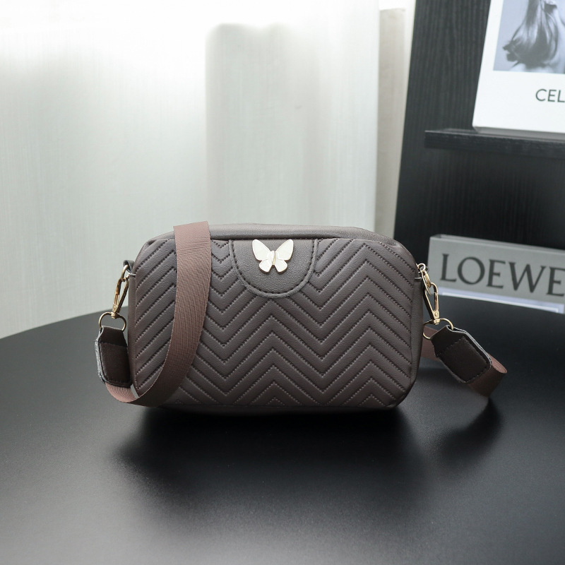 Bolso de mujer 2025 nuevo bordado ondulado mariposa decoración bolso de almohada cilíndrico bolso de hombro bolso regalo de moda image 9