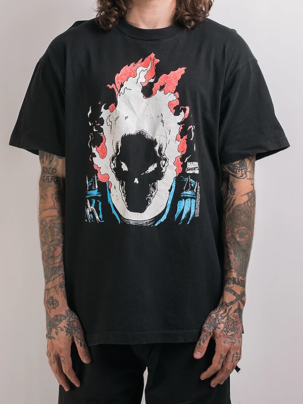 Marvel Ghosts Ghosts Band Indie Pop Rock American Retro Loose Direct Injection Men's and Women's T-Shirts