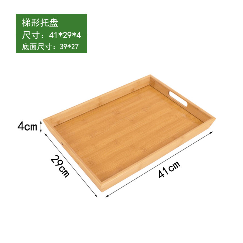 Paleta de productos de salón de belleza bandeja de madera bandeja de fruta de bambú bandeja de té de bambú bandeja de mezcla de aceite esencial rectangular