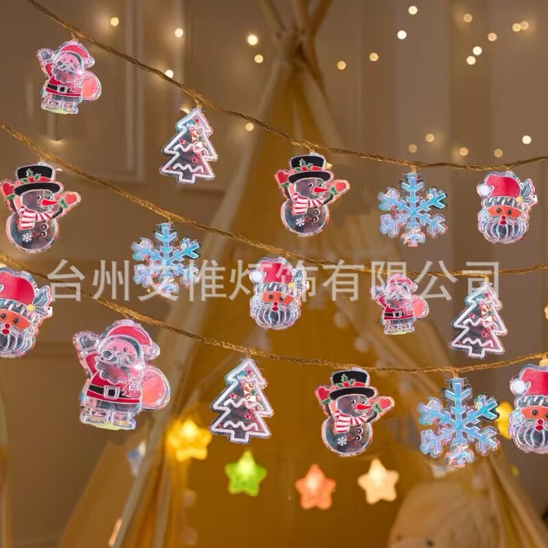 Cross-Border New Led Christmas Light Strings, Snowflake Tent Decorations, Snowman, Christmas Tree, Santa Claus Holiday Lights Cross-Border New Led Christmas Light Strings, Snowflake Tent Decorations, Snowman, Christmas Tree, Santa Claus Holiday Lights