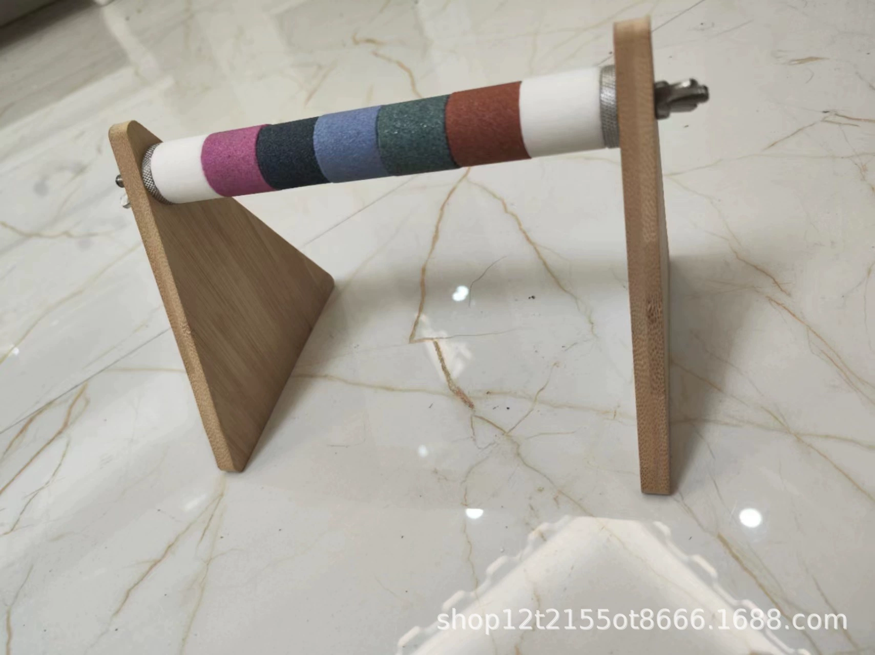 Попугай Настольная подставка для птиц Посадка Сюань Фэн Попугай Специальная подставка Тренировочная подставка Шлифовальный стержень с когтями Матовая платформа