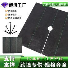 防草布除草布70g遮草布黑色透水透气防草垫果园防草布片花卉打孔