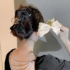 Advanced metal hairgrip with bow, crab pin, hairpins, shark, hair accessory, 2023 collection, new collection