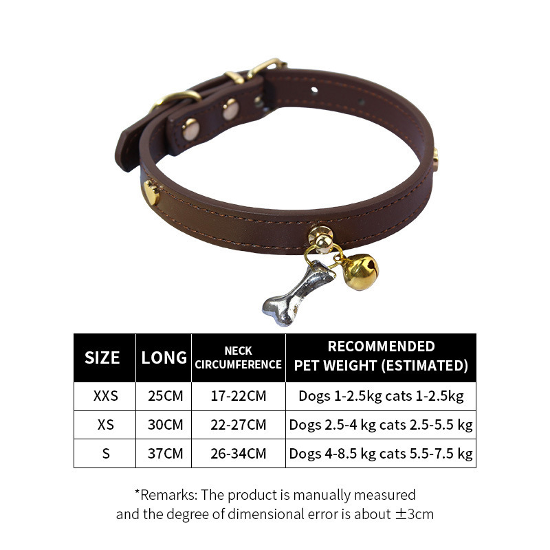 ホット販売犬首輪猫外出首輪 PU レザーマルチカラー愛の骨ベルチャームペット首輪|undefined