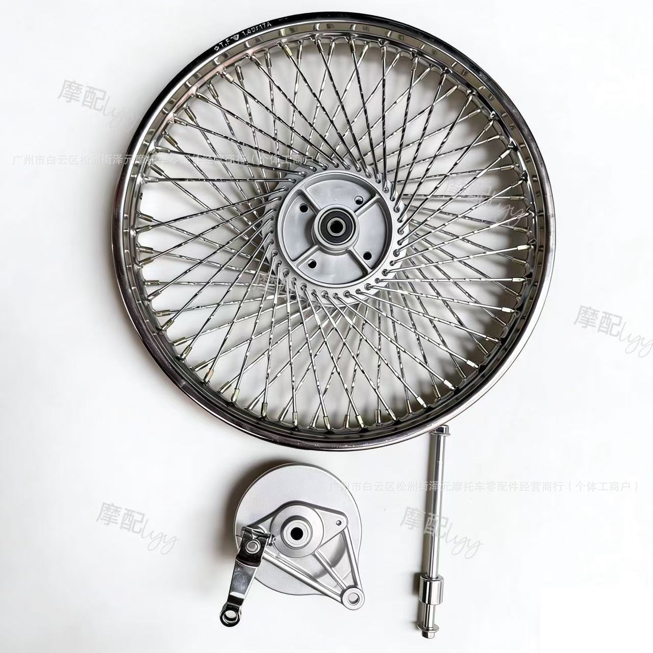 Suitable for Motorcycle Jialing 70Jh Jialing 70 Motorcycle Front and Rear Wheel Rims with Reinforced 72 Steel Wire Front and Rear Wheel Rim Assembly