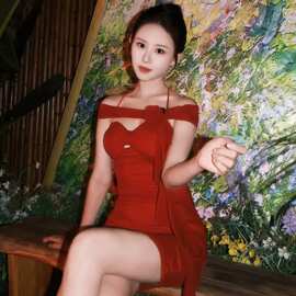 YZ529【胸垫】绝美辣妹名媛气质生日派对宴会露背性感小礼服连衣