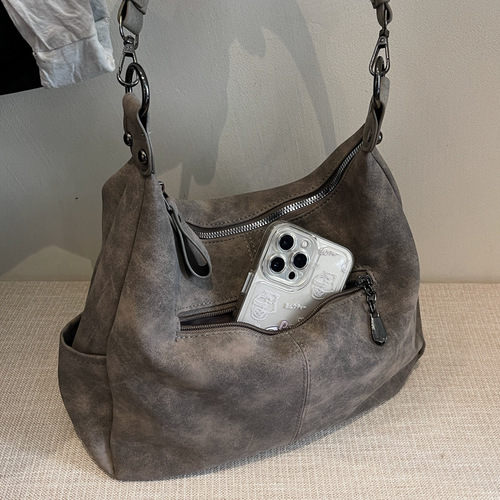 Large capacity bag for women's foreign trade new crossbody bag texture niche class college student shoulder bag commuting toy bag