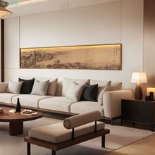 中式宋代美学古风茶室背景墙纸酒楼会所包厢壁纸民宿壁画热转印