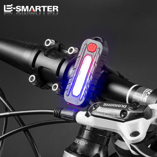 Cross-border bicycle laser tail light mountain bike riding equipment rechargeable portable pen clip safety warning light