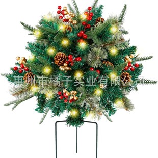 in stock Amazon Cross-border Outdoor Luminous Christmas Decorations Artificial Christmas Tree Pine Needles Festival