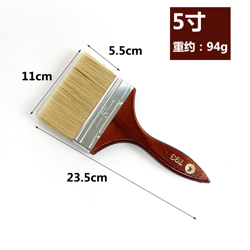 Cepillo de pintura cepillo de pelo duro cepillo de pelo de cerdo de barbacoa cepillo de pelo suave limpio cepillo de pegamento industrial cepillo de pelo de polvo 1 - 8 pulgadas grueso image 53