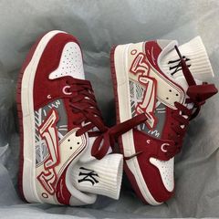 National trend ins style college red retro casual moral training shoes for men and women versatile niche couple sports skateboard shoes for men