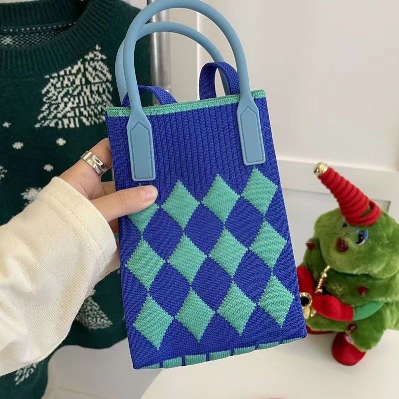 휴대폰 가방 - 다이아몬드 모양 [로얄블루]