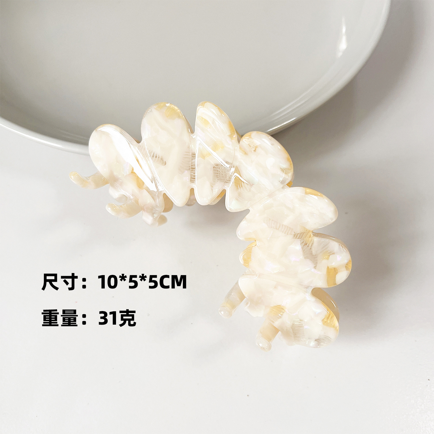 Acetato francés coreano agarrar clips de flores de alto nivel de sensación de cabeza trasera temperamento de cabello universal nicho de diseño de mujeres