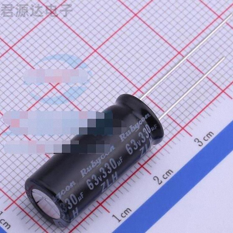 63ZLH330MEFC10X23描述330uF 63V电解电容器