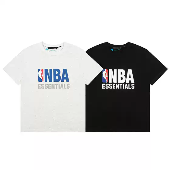 Fear of God Essentials Letter Print Oversized Sport Short Sleeve T-Shirt for Couples Unisex