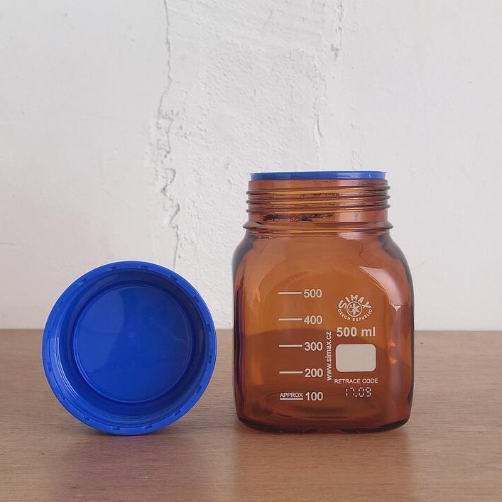 SIMAX避光GL45精油瓶，防紫外GL80硼硅酸玻璃广口试剂瓶