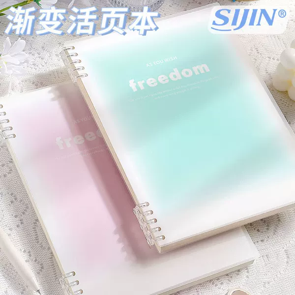 Thickened b5 loose-leaf notebook gradient does not cross the hand notebook high color value detachable notebook small fresh notebook