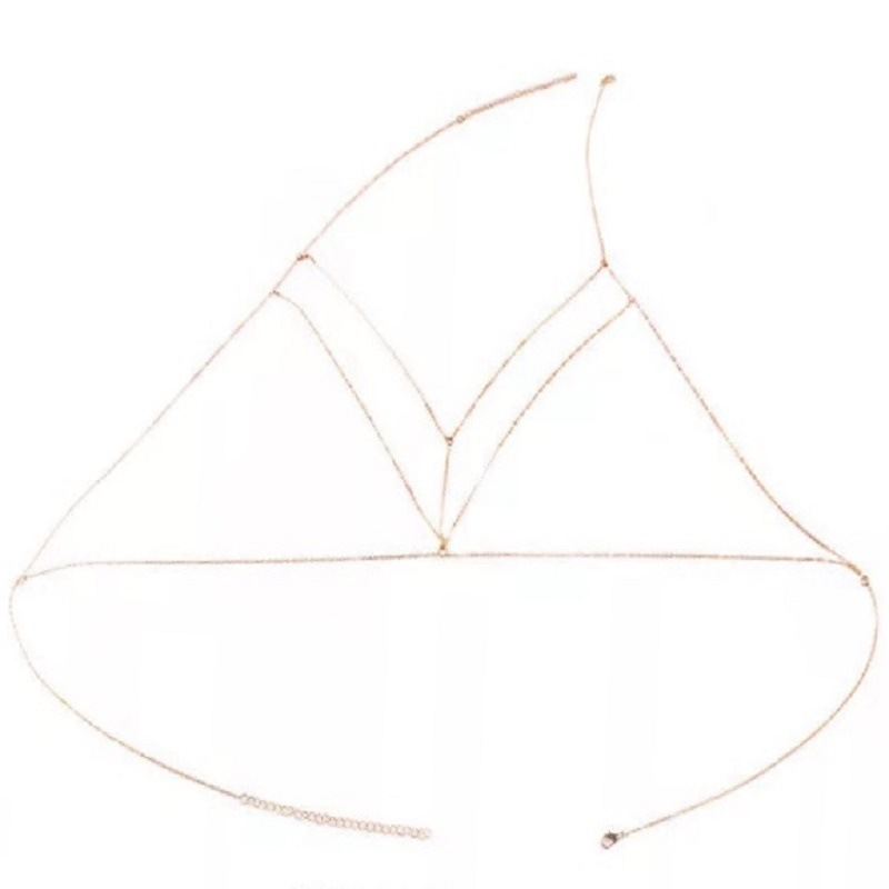Joyería de comercio exterior europea y americana de 2018, accesorios de ropa de estilo callejero simple, cadena corporal geométrica y sexy, accesorio de pecho versátil y moderno.
