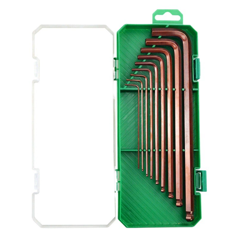 Внутренний шестигранный гаечный ключ Тип 1 гаечный ключ 9 шт. S2 Шестигранная доска удлинена сливовая шариковая головка матовая внутренняя шестигранная