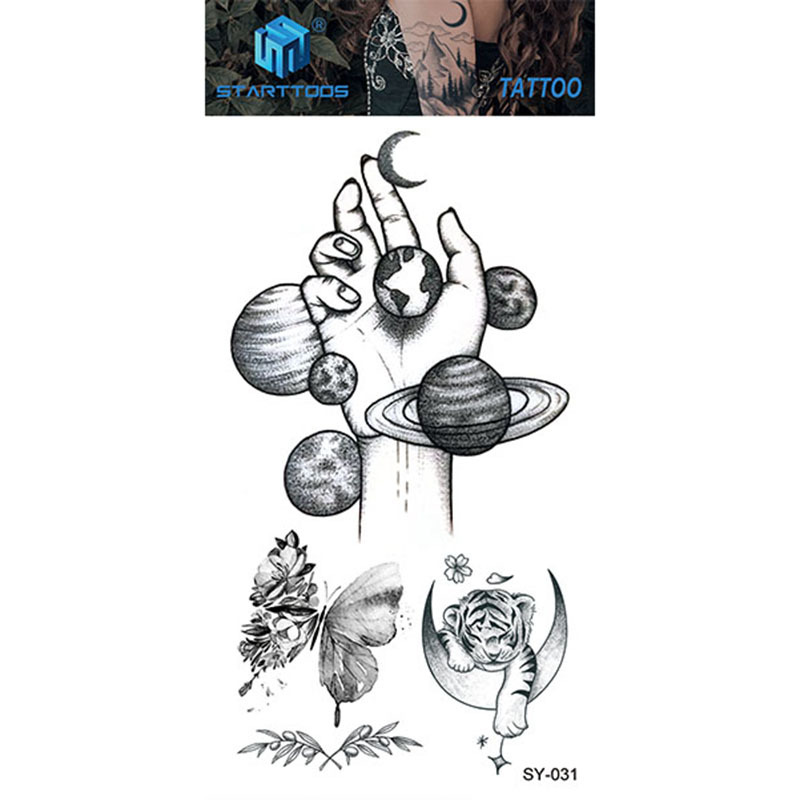 Spot mayorista transfronterizo dulce y simple viento tatuaje de dedo moda cool tatuaje desechable tendencia