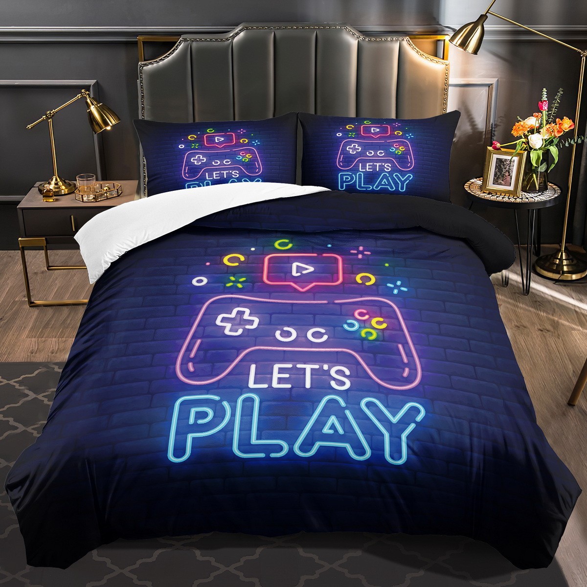 Textil doméstico transfronterizo abrasivo digital impresión quilt kit retro mango de juego fuente fábrica asume TEMU / JIT