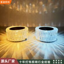 跨境网红拍拍灯水晶鸟巢台灯卧室床头氛围灯高级感餐桌酒店小夜灯