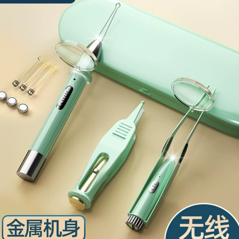 Инструмент для чистки ушей с подсветкой, совок для ушей с подсветкой, безопасный визуальный инструмент для детей, пинцет для удаления ушной серы.