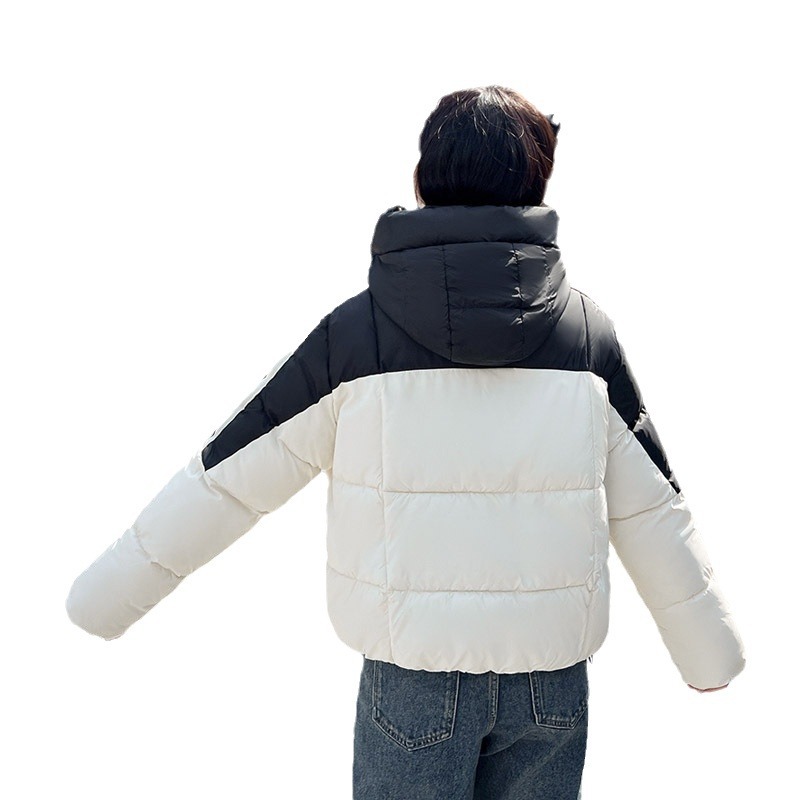 2024 nueva mujer invierno corto de algodón ropa de algodón estilo coreano de diseño de moda suelta y gruesa chaqueta caliente image 5