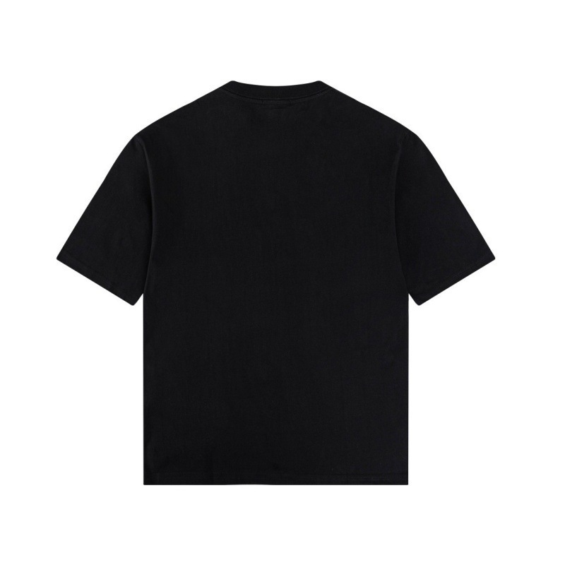 Paris Shijia 260g Pure Cotton Trendy Brand Unisex Loose Casual Drop Shoulder Sleeve Men's T-Shirt Short Sleeve Wholesale