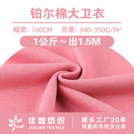 柏尔棉大卫衣面料 340g涤棉毛圈布 秋冬时尚卫衣休闲服针织布料
