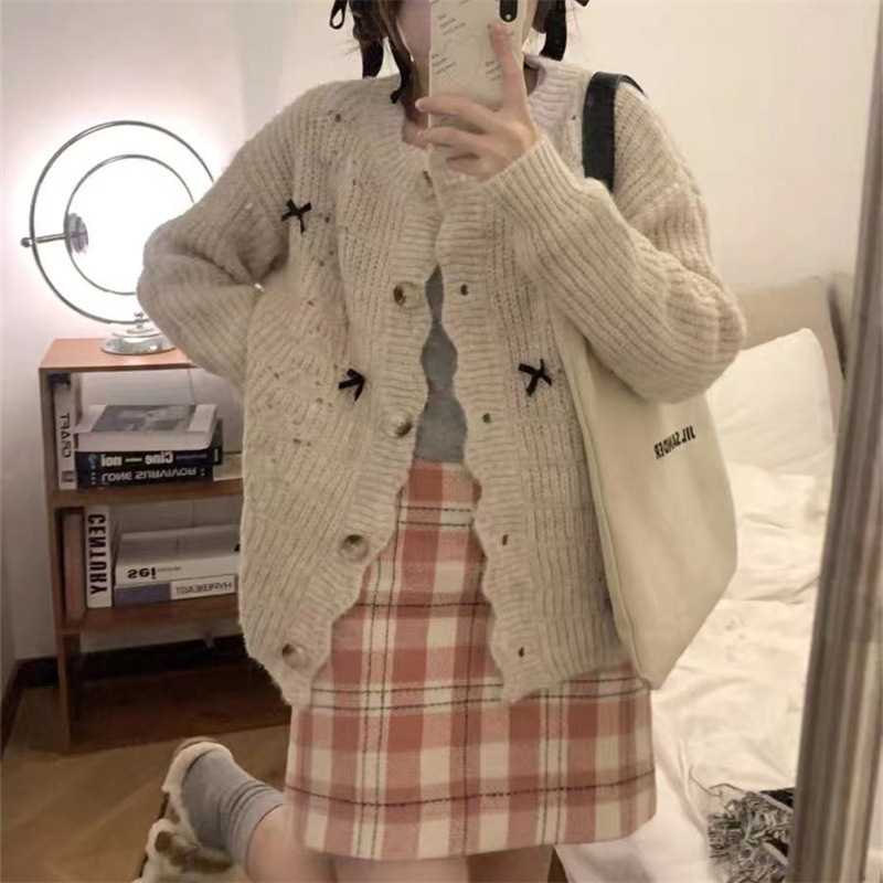 Japanese cardigan with bow