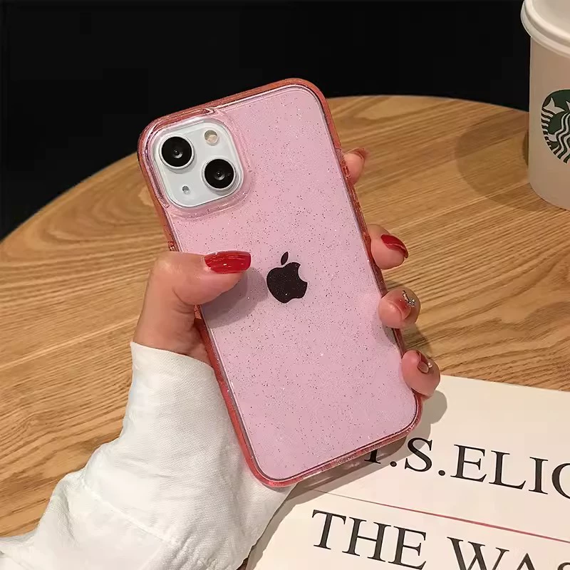 Чехол для телефона совместим с iPhone (несколько моделей), 1.5 мм отверстия со стразами, прозрачная защитная капля