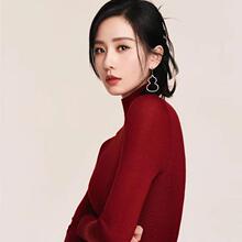 刘诗诗同款安可拉红打底衫女25秋冬无缝山羊绒衫半高领紧身毛衣