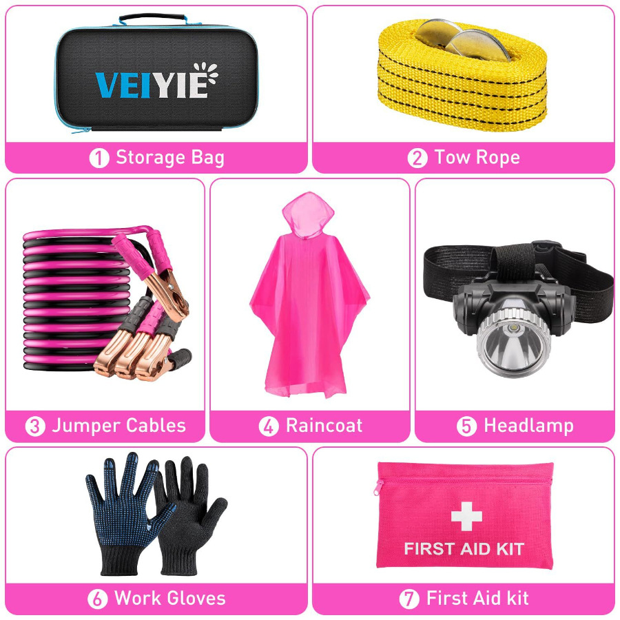 Car self-driving tour outdoor self-rescue equipment and supplies emergency first aid kit portable off-road camping emergency kit for vehicle use