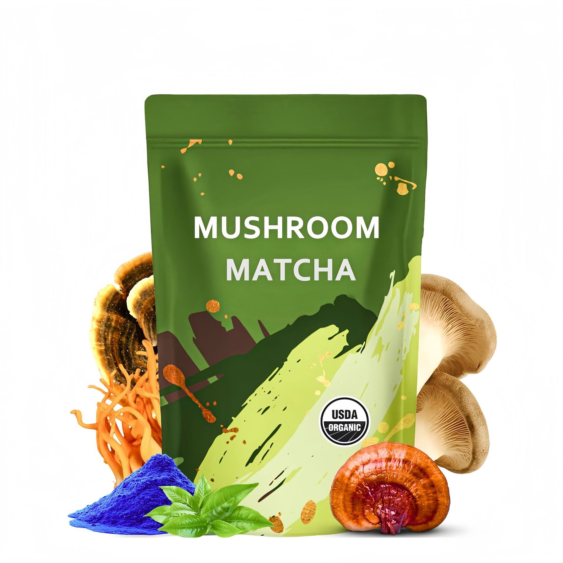 Mushroom Coffee Instant Black Coffee with Lingzhi Reishi and Matcha Sugar Free 180g specifications