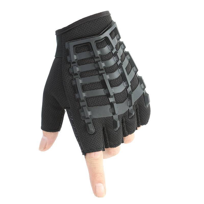 Tactical Half-Finger Gloves for Outdoor Cycling, Motorcycle Riding, Men's Non-Slip, Thin Touchscreen Gloves for Cycling