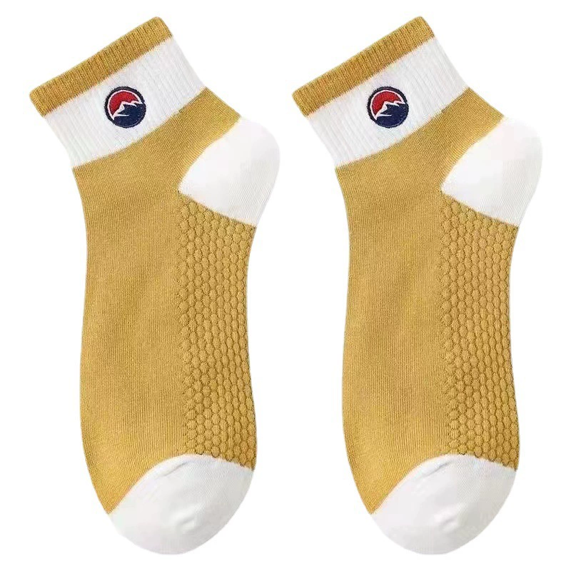 Men's summer thin deodorized sports breathable knitted socks, absorbs sweat and smell